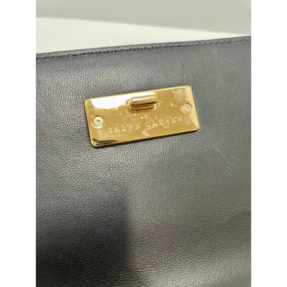 Ralph Lauren Python Clutch Bag Exotic Black Gold - Picture 12 of 15